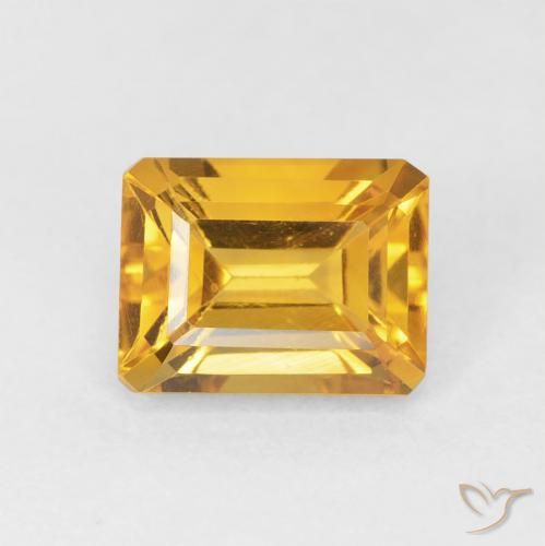 1.82ct Natürlicher Mittleres Gold Citrin, Smaragdschliff, VVS-VS