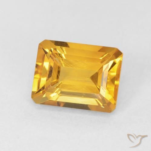 9,17 ctw natürlicher Mittleres Gold Citrin, Oktagonschliff, VVS-VS