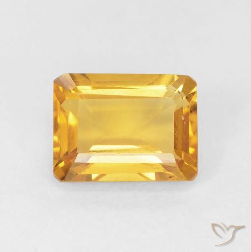 1.74ct Natürlicher Golden Citrin, Smaragdschliff, VVS-VS