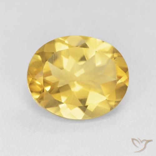 4.19ct Natürlicher Mittelgold Citrin, Oval, VVS-VS