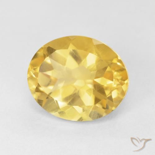 9,17 ctw natürlicher gold-orange Citrin, Oval, VVS-VS