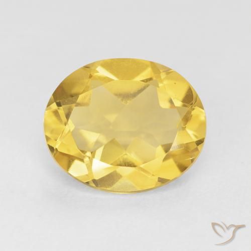 4.06ct Natürlicher Mittelgold Citrin, Oval, VVS-VS