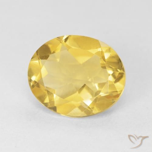 9,17 ctw natürlicher Mittelgold Citrin, Oval, VVS-VS