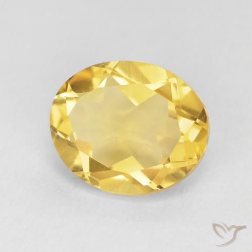 9,17 ctw natürlicher gold-orange Citrin, Oval, VVS-VS