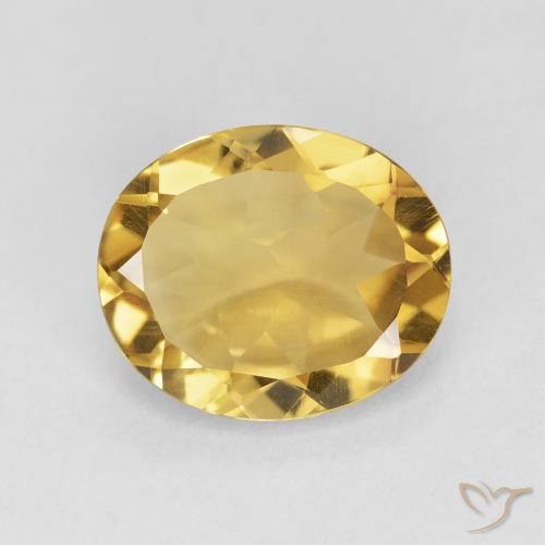 3.76ct Natürlicher Golden Citrin, Oval, VVS-VS
