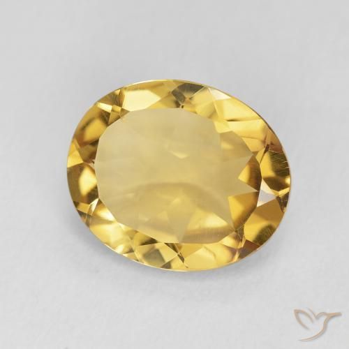 9,17 ctw natürlicher Golden Citrin, Oval, VVS-VS