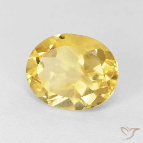 9,17 ctw natürlicher gold-orange Citrin, Oval, VVS-VS