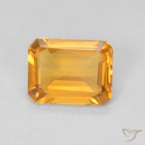 9,17 ctw natürlicher Orange-Gold Citrin, Oktagonschliff, VVS-VS
