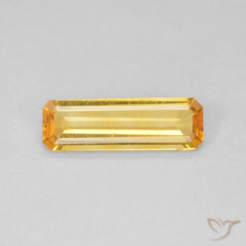 0.99ct Natürlicher Golden Citrin, Smaragdschliff, VVS-VS