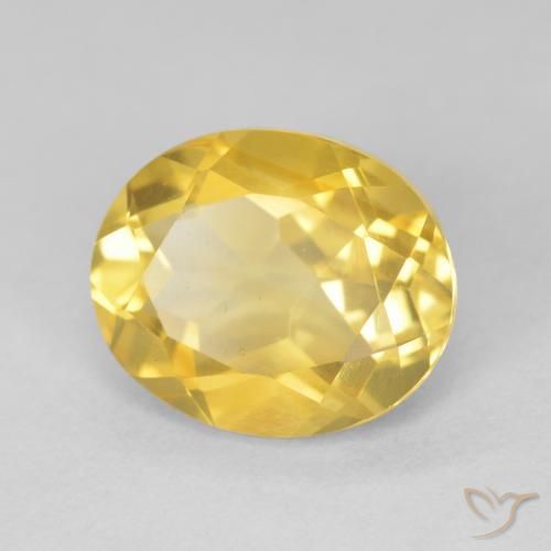 9,17 ctw natürlicher Mittelgold Citrin, Oval, VVS-VS