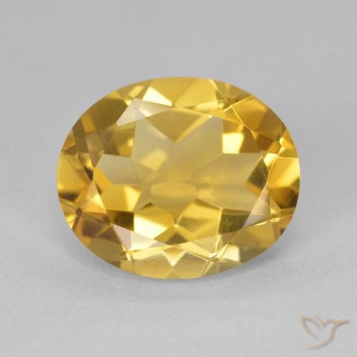4.06ct Natürlicher Golden Citrin, Oval, VVS