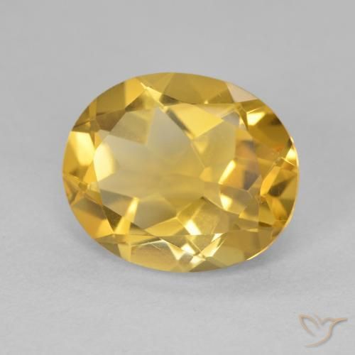 9,17 ctw natürlicher Golden Citrin, Oval, VVS