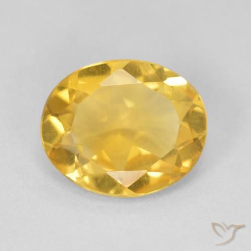 3.39ct Natürlicher Helles Gold Citrin, Oval, VVS