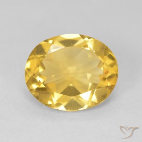 4.08ct Natürlicher Mittelgold Citrin, Oval, VVS