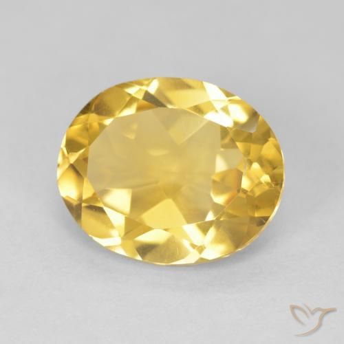 9,17 ctw natürlicher Mittelgold Citrin, Oval, VVS