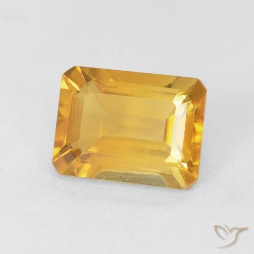 9,17 ctw natürlicher Mittelgold Citrin, Oktagonschliff, VVS