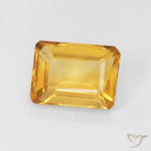 9,17 ctw natürlicher gold-orange Citrin, Oktagonschliff, VVS