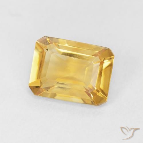 9,17 ctw natürlicher Tiefes Gold Citrin, Oktagonschliff, VVS