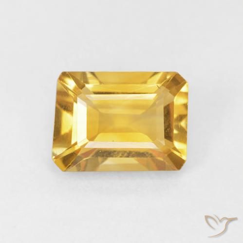1.35ct Natürlicher Golden Citrin, Smaragdschliff, VVS