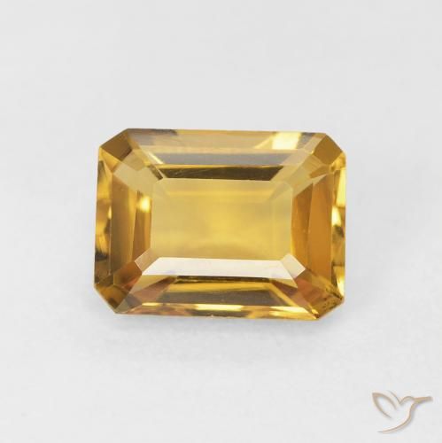 1.46ct Natürlicher Golden Citrin, Smaragdschliff, VVS