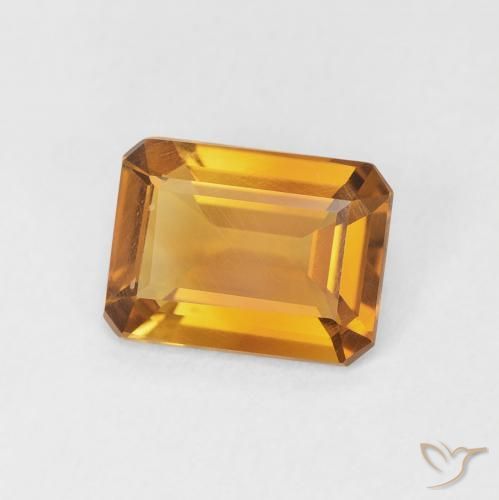9,17 ctw natürlicher Medium Light-Golden Citrin, Oktagonschliff, VS