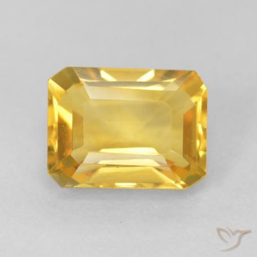 1.76ct Natürlicher Gold-Orange Citrin, Smaragdschliff, VVS