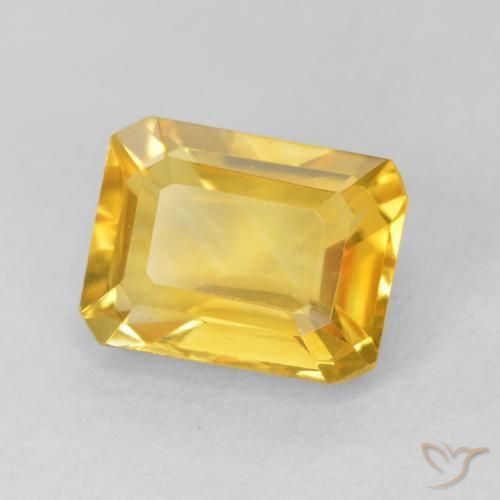 9,17 ctw natürlicher Gold-Orange Citrin, Oktagonschliff, VVS