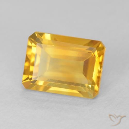 9,17 ctw natürlicher Orange-Gold Citrin, Oktagonschliff, VVS