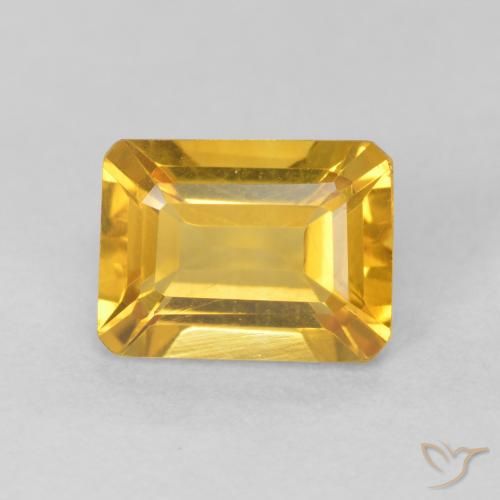 1.47ct Natürlicher Helles Gold Citrin, Smaragdschliff, VVS