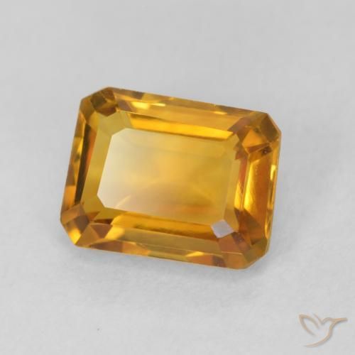 9,17 ctw natürlicher Orange-Gold Citrin, Oktagonschliff, VVS