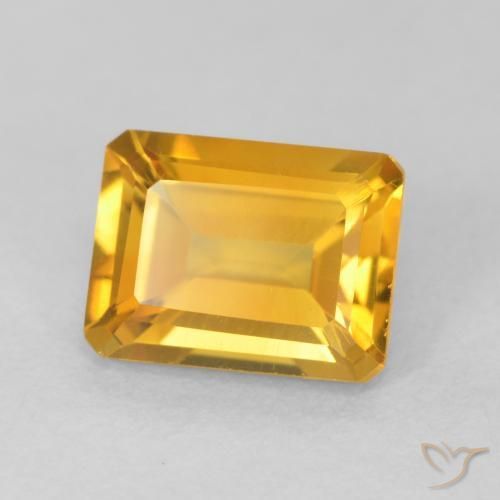 9,17 ctw natürlicher Orange-Gold Citrin, Oktagonschliff, VVS