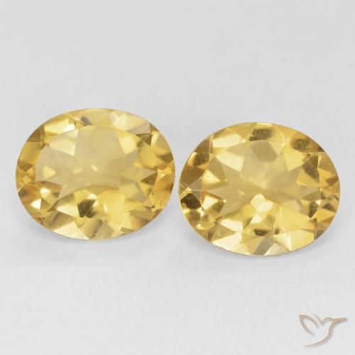 8.11ctw Natürlicher Golden Citrin, Oval, VVS-VS