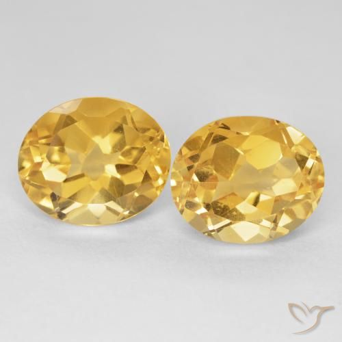 10.11ctw Natürlicher Tiefes Gold Citrin, Oval, VVS-VS