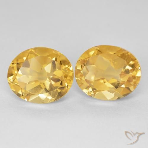10.11 ct natürliche Tiefes Gold Citrin-Edelsteine, Oval, VVS-VS