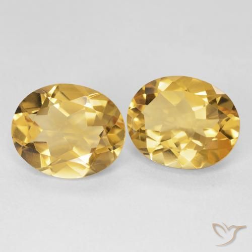 7.89 ct natürliche Tiefes Gold Citrin-Edelsteine, Oval, VS