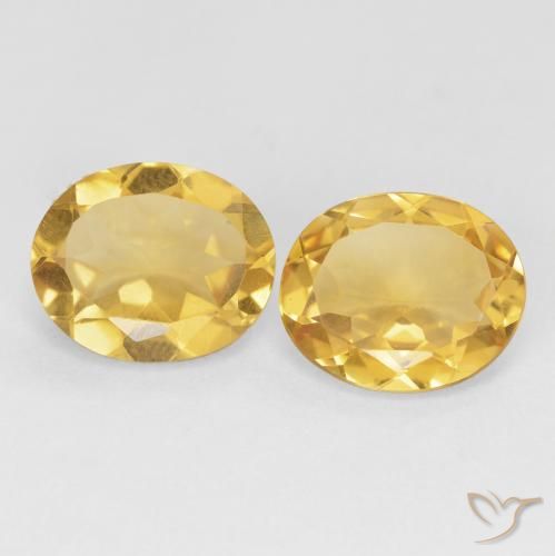 7.42ctw Natürlicher Golden Citrin, Oval, VVS-VS