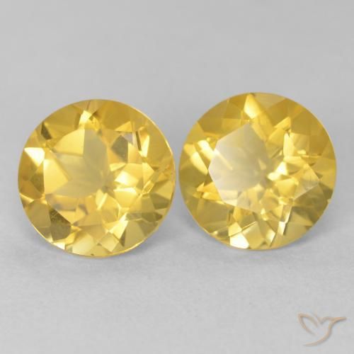 3.39 ct natürliche Mittelgold Citrin-Edelsteine, Runden, VVS-VS
