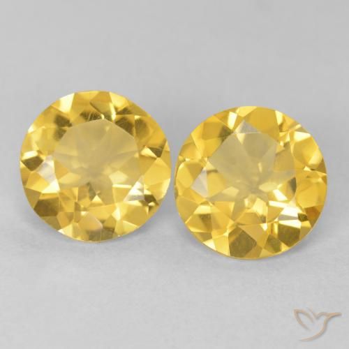 2.81ctw Natürlicher Mittelgold Citrin, Runden, VVS-VS