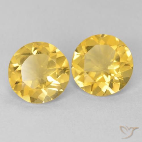 2.81 ct natürliche Mittelgold Citrin-Edelsteine, Runden, VVS-VS