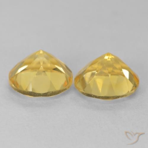 3.58 ct natürliche gold-orange Citrin-Edelsteine, Runden, VVS-VS