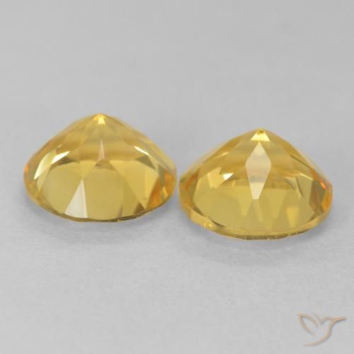 3.49 ct natürliche Toskana Gelb Citrin-Edelsteine, Runden, VVS-VS