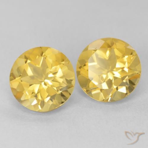 3.57 ct natürliche Mittelgold Citrin-Edelsteine, Runden, VVS-VS
