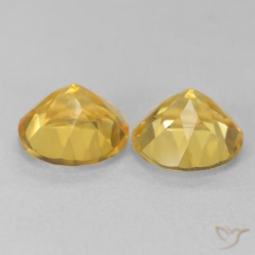 3.57 ct natürliche Mittelgold Citrin-Edelsteine, Runden, VVS-VS