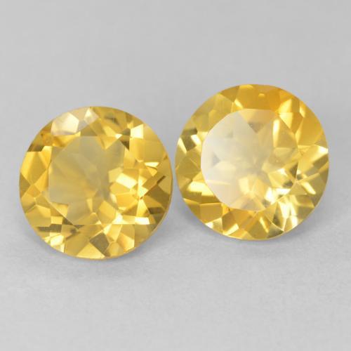 3.13 ct natürliche Mittelgold Citrin-Edelsteine, Runden, VVS-VS