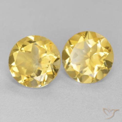 3.04 ct natürliche Toskana Gelb Citrin-Edelsteine, Runden, VVS-VS