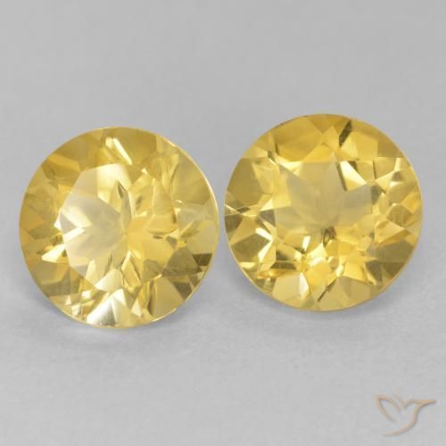 3.48 ct natürliche Mittelgelb Citrin-Edelsteine, Runden, VVS-VS