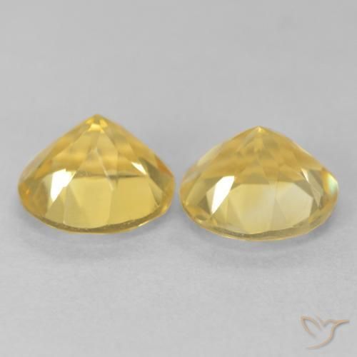 3.48 ct natürliche Mittelgelb Citrin-Edelsteine, Runden, VVS-VS