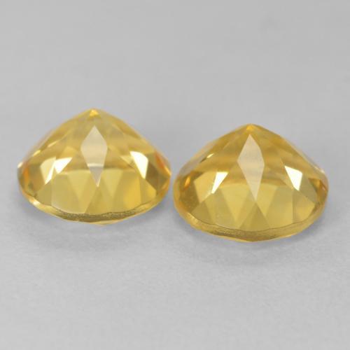 3.87 ct natürliche gold-orange Citrin-Edelsteine, Runden, VVS-VS