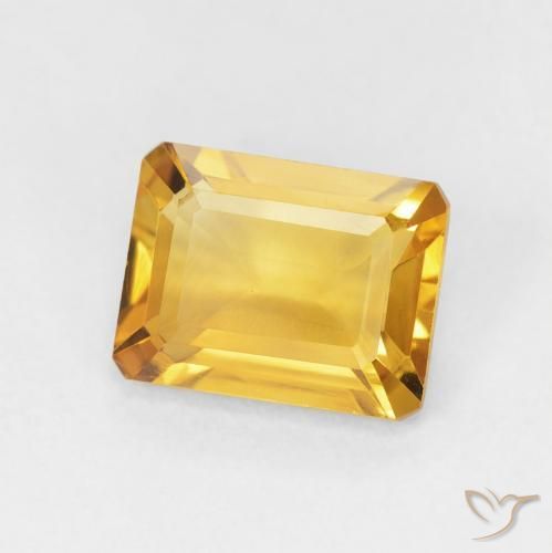 9,17 ctw natürlicher Mittleres Gold Citrin, Oktagonschliff, VVS-VS