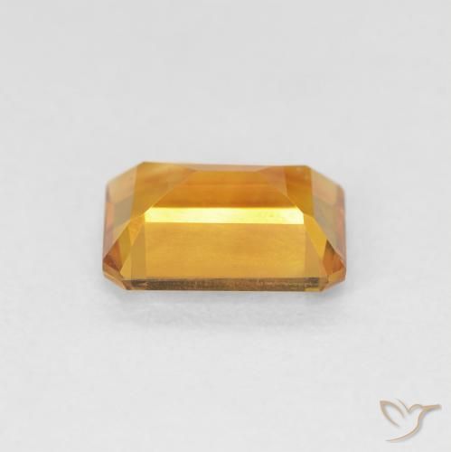9,17 ctw natürlicher Medium Light Orange-Gold Citrin, Oktagonschliff, VVS-VS